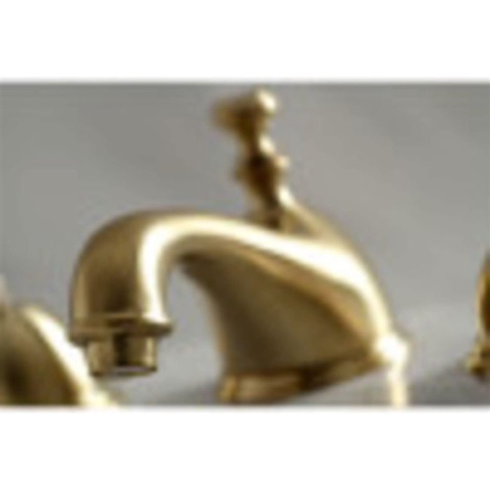 KS3961PX Restoration Widespread Lavatory Faucet with Porcelain Cross Handle, Polished Chrome,8-Inch Adjustable Center
