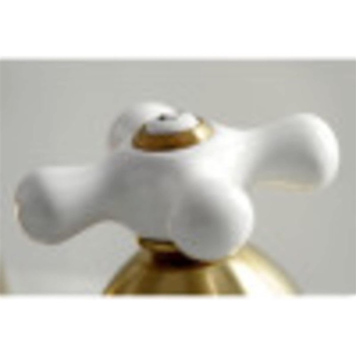 KS3961PX Restoration Widespread Lavatory Faucet with Porcelain Cross Handle, Polished Chrome,8-Inch Adjustable Center