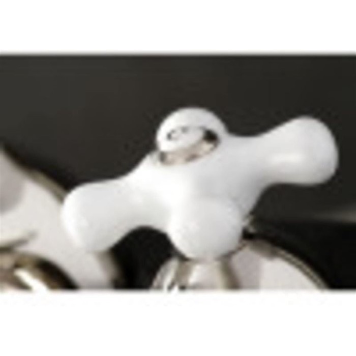 KS3961PX Restoration Widespread Lavatory Faucet with Porcelain Cross Handle, Polished Chrome,8-Inch Adjustable Center