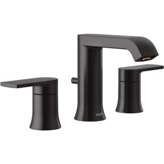 Genta LX Brushed Nickel Two-Handle Three-Hole Widespread Modern Bathroom Sink Faucet with Drain Assembly, (Valve Required), T6708BN