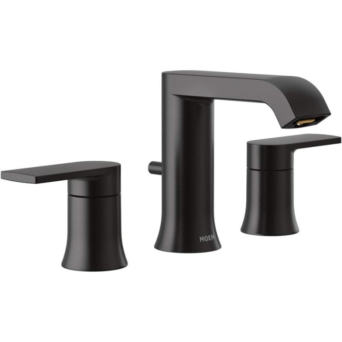 Genta LX Brushed Nickel Two-Handle Three-Hole Widespread Modern Bathroom Sink Faucet with Drain Assembly, (Valve Required), T6708BN