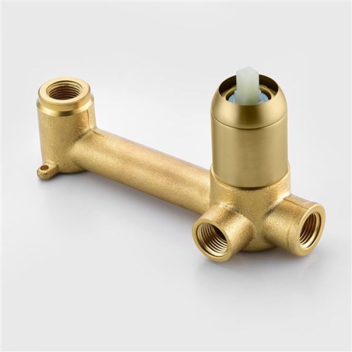 SUMERAIN Bathroom Waterfall Wall Mount Tub Faucet Set Brushed Gold Finish Bathtub Filler Single Handle
