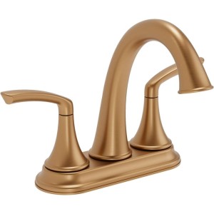 Elm 4 in. Centerset Two-Handle Bathroom Faucet with Push Pop Drain in Brushed Bronze (1.0 GPM)