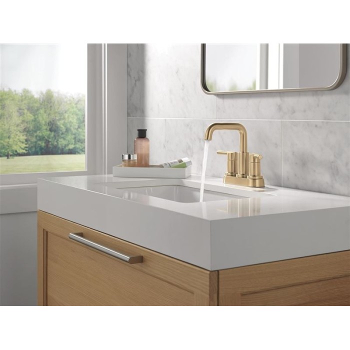 Faucet Nicoli Pull-Down Centerset Bathroom Faucet, Gold Bathroom Sink Faucet, Champagne Bronze 25849LF-CZPD