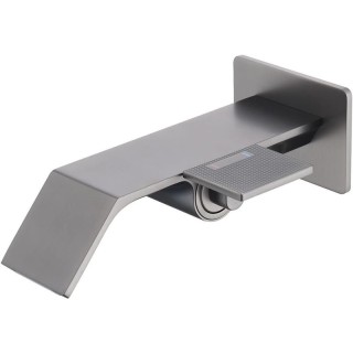 Waterfall Wall Mounted Bathroom Faucet, Single Handle Bathroom Sink Faucets, Modern Concealed Lavatory Vanity Bath Faucet, Tub Spout Mixer Tap for Vessel or Basin Sinks