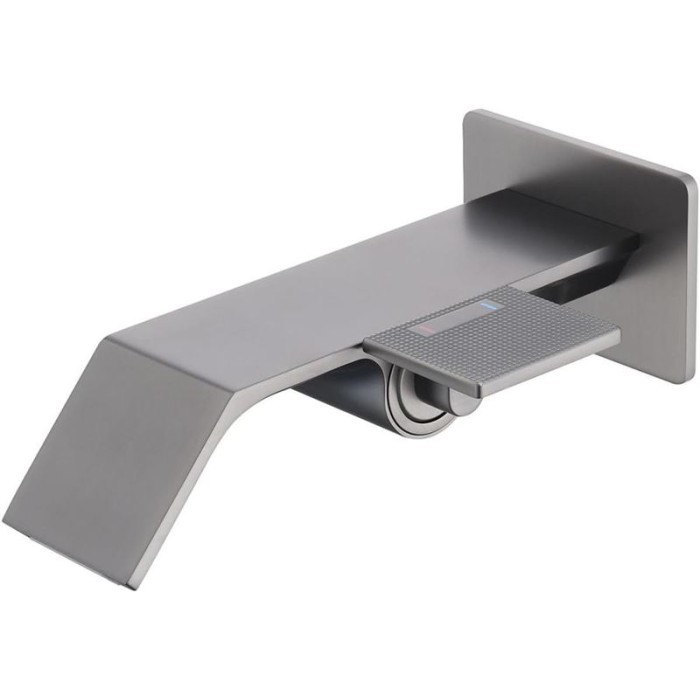 Waterfall Wall Mounted Bathroom Faucet, Single Handle Bathroom Sink Faucets, Modern Concealed Lavatory Vanity Bath Faucet, Tub Spout Mixer Tap for Vessel or Basin Sinks