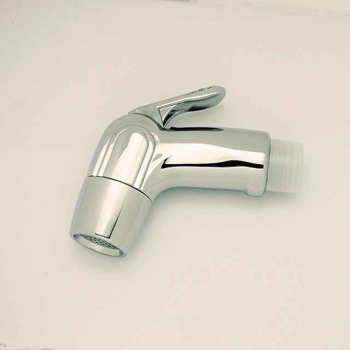 Multifunction Bidet Faucet with Holder Chrome Toilet Handheld Bidet Sprayer Self-Cleaning Contemporary Silvery