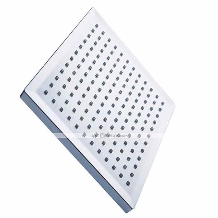 LED Tricolor Luminous Color Top Spray Shower Head With  Temperature /9 Inch Water Booster Top Spray (ABS Plating)