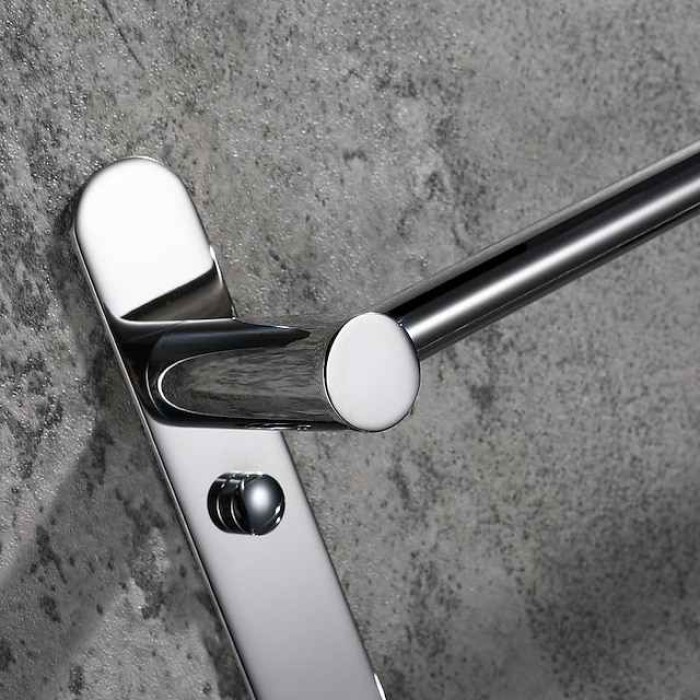 Wall Mounted Towel Rack,Stainless Steel 3-TierTowel Bar Storage Shelf for Bathroom 30cm~70cm Towel Holder Towel Rail Towel Hanger(Black/Chrome/Brushed Golden/Brushed Nickel)