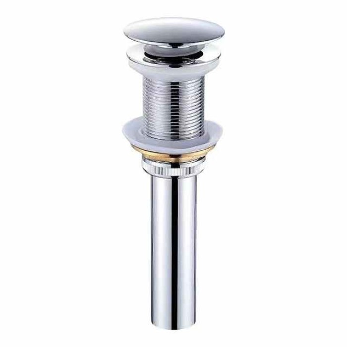 Brass Pop Up Sink Drain Stopper with Overflow Bathroom Faucet Vessel Vanity Sink Drainer