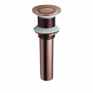 Brass Pop Up Sink Drain Stopper with Overflow Bathroom Faucet Vessel Vanity Sink Drainer