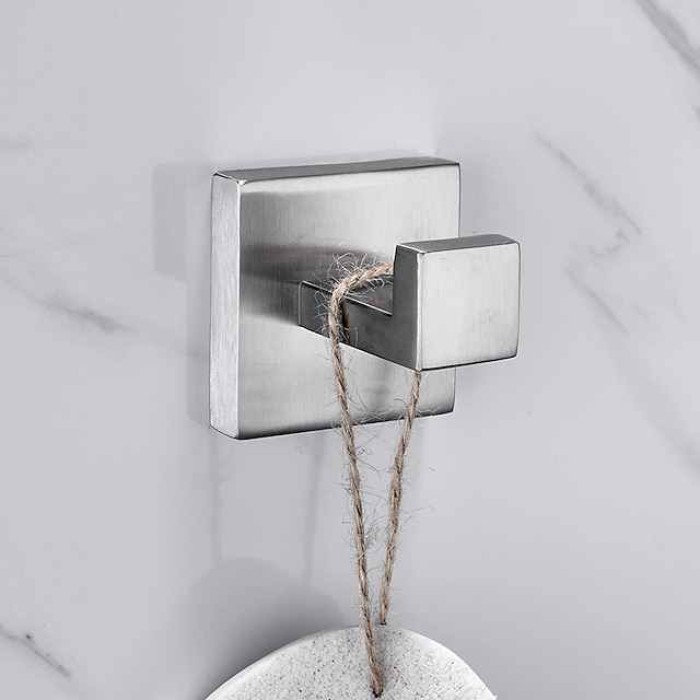 Bathroom Hardware Accessory Set,Stainless Steel  Contain with Towel Bar,Robe Hook, Toliet Paper Holder and Bathroom Rack Wall Mounted Polished/Brushed/Painted Finishes