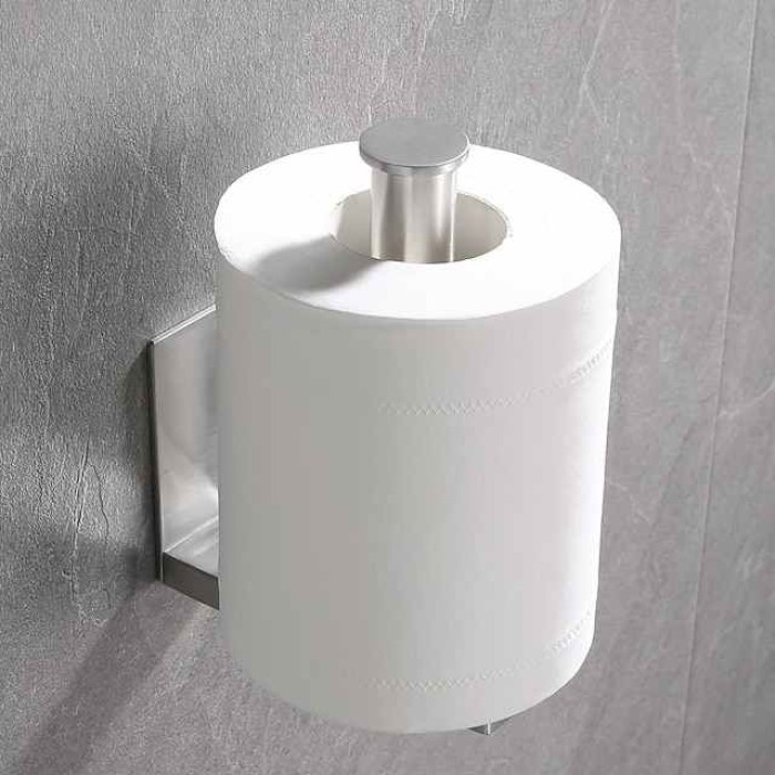 Toilet Paper Holder Bathroom Tissue Holder 304 Stainless Steel Self Adhesive Wall Mounted 1pc