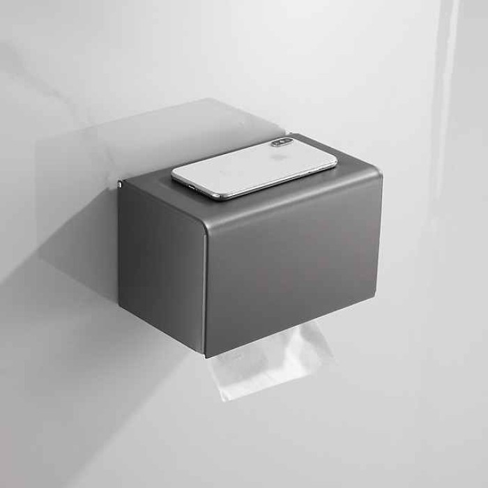 Bathroom Accessory Set,Bathroom Hardware Space Aluminium Wall Mounted Gun GreyTowel Rack /Corner Shelf/Robe Hook/Toilet Paper Holder/Towel Bar/Toilet Brush Holder