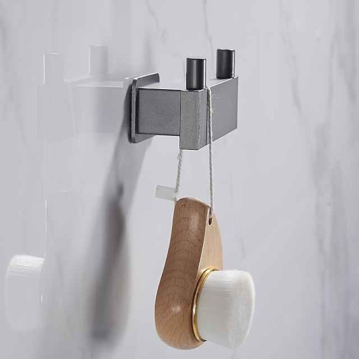 Robe Hook Creative Contemporary Modern Aluminum 1pc Bathroom Wall Mounted