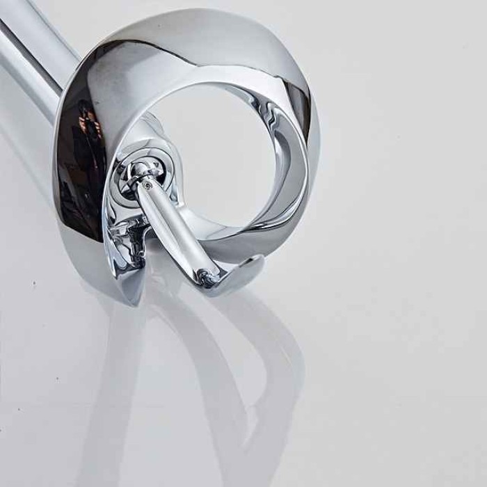 Black Bathroom Sink Mixer Faucet Waterfall Spout, Brass Basin Taps Single Handle One Hole Vessel Bathroom Tap with Hot and Cold Switch Golden Grey Chrome