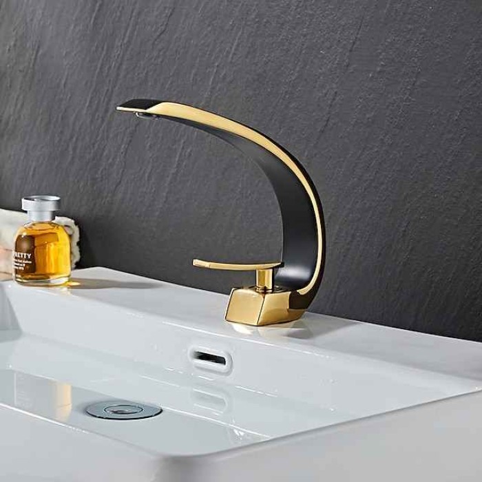 Bathroom Sink Faucet - Classic Oil-rubbed Bronze / Brushed / Electroplated Centerset Single Handle One HoleBath Taps