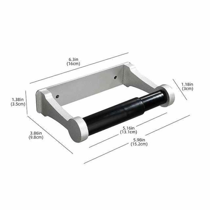 Toilet Paper Holder Aluminum Self Adhesive Toilet Roll Holder for Bathroom/Kitchen Tissue Holder