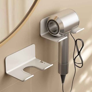 Hair Dryer Rack Punch Free Toilet Hair Dryer Hanger Air Blower Bracket Bathroom Storage Rack