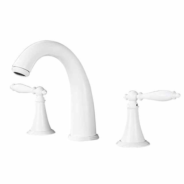 Widespread Bathroom Faucet Sink Mixer Basin Taps, Twin Handle Vessel Tap with Cold and Hot Hose