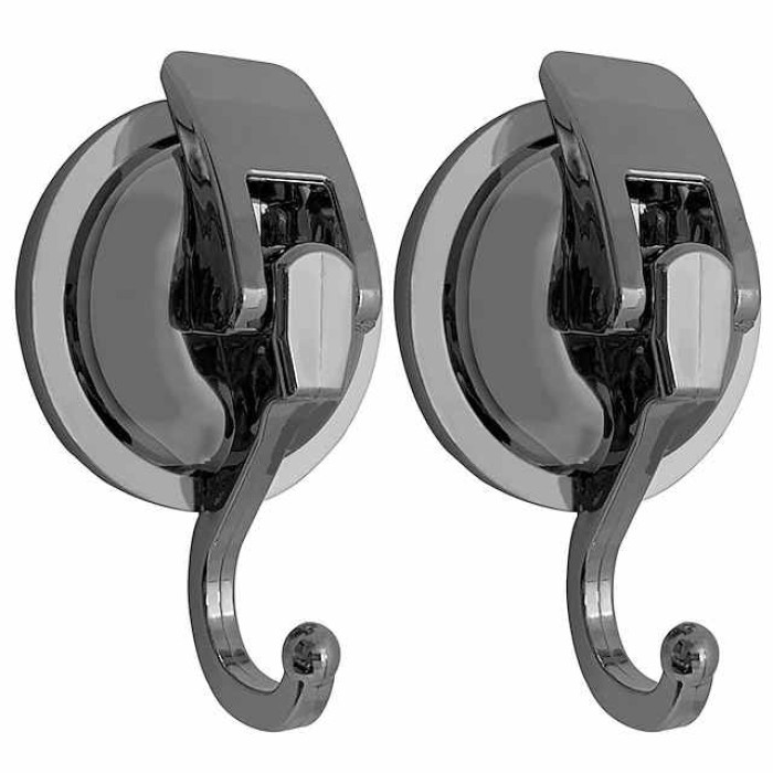 Suction Cup Hooks Heavy Duty Vacuum Suction Shower Hooks Glass Suction Cup Hooks Bathroom Robe Hooks Reusable, No Hole Punched, for Garland Decoration