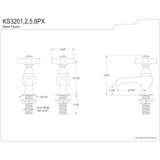 Restoration Basin Faucet, 3-1/2", Polished Chrome