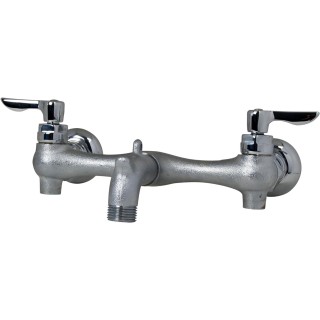 American Standard 8350.235.004 Exposed Yoke Wall-Mount Utility Faucet with Metal Lever Handles