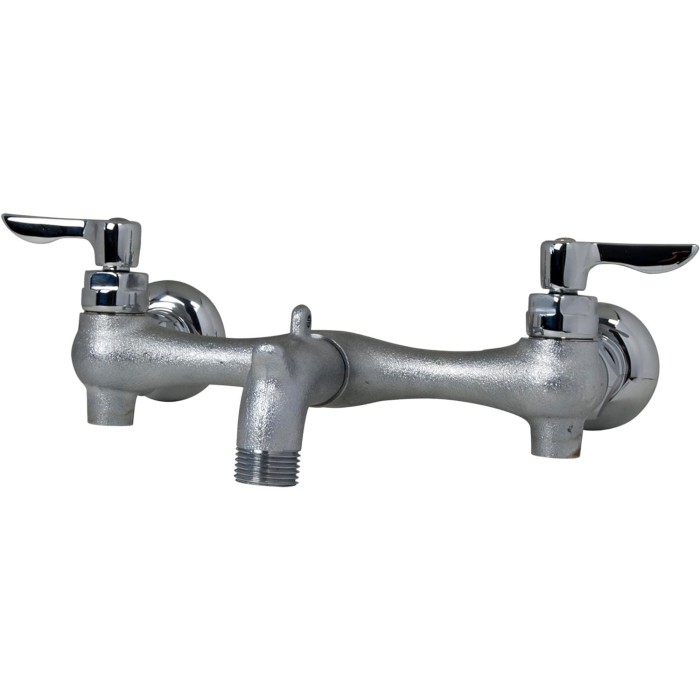 American Standard 8350.235.004 Exposed Yoke Wall-Mount Utility Faucet with Metal Lever Handles