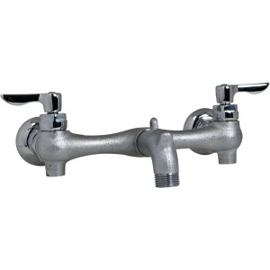 American Standard 8350.235.004 Exposed Yoke Wall-Mount Utility Faucet with Metal Lever Handles