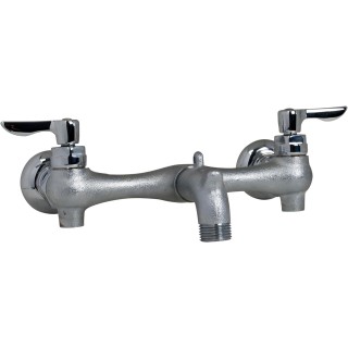 American Standard 8350.235.004 Exposed Yoke Wall-Mount Utility Faucet with Metal Lever Handles