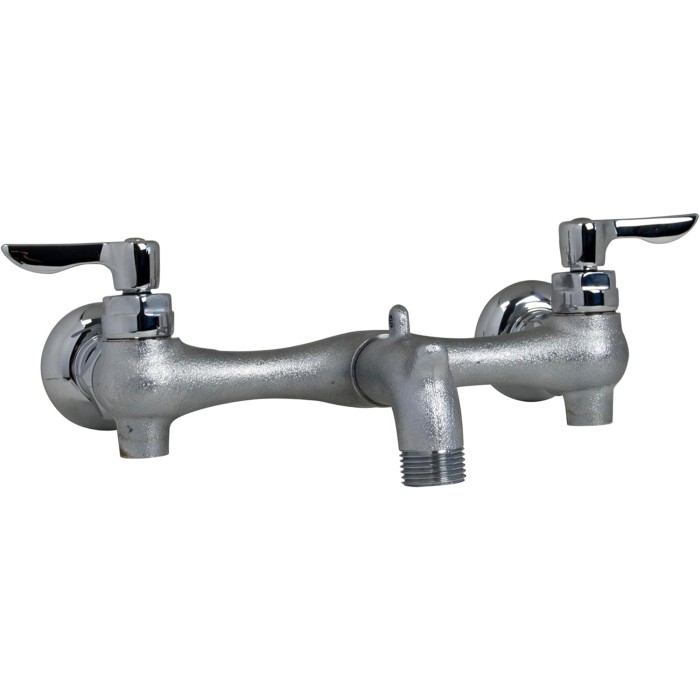 American Standard 8350.235.004 Exposed Yoke Wall-Mount Utility Faucet with Metal Lever Handles
