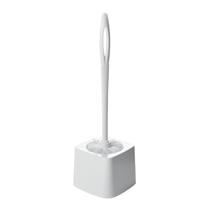 Toilet Bowl Brush Holder, White, Plastic, Compatible with Rubbermaid Toilet Brush, Pack of 24