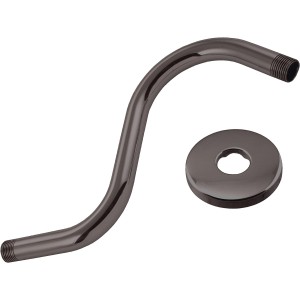 S-Shaped Shower Arm with Sure Grip Flange, Oil Rubbed Bronze