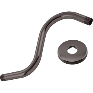 S-Shaped Shower Arm with Sure Grip Flange, Oil Rubbed Bronze