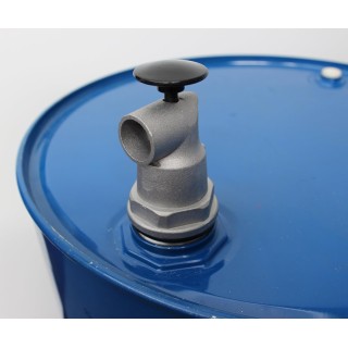 Self-Closing Barrel Faucet with Nylon Valve Head. for use with 15, 30 & 55 Gallon Plastic or Steel Drums