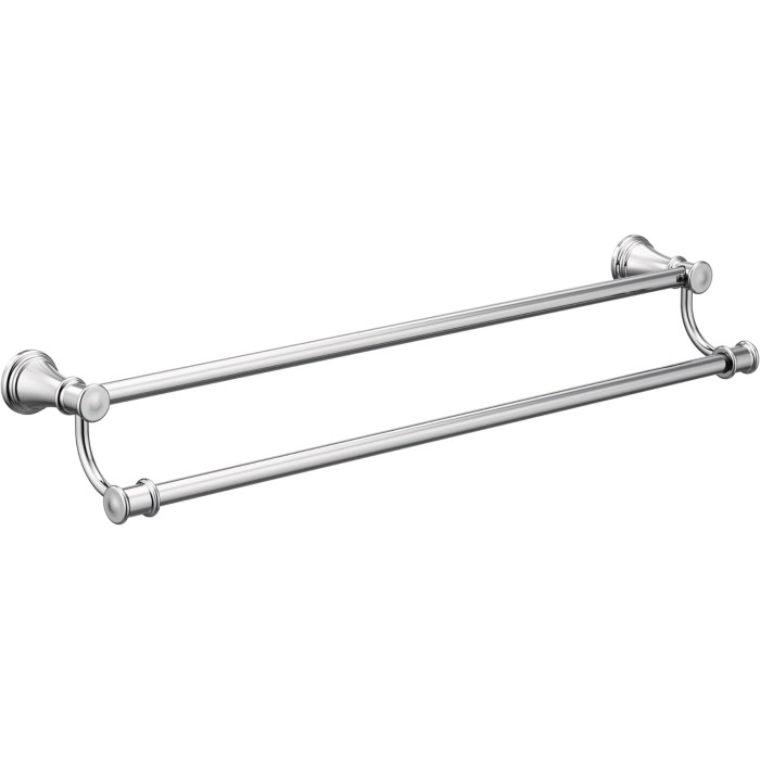 Chrome 24-Inch Bathroom Double -Towel Bar