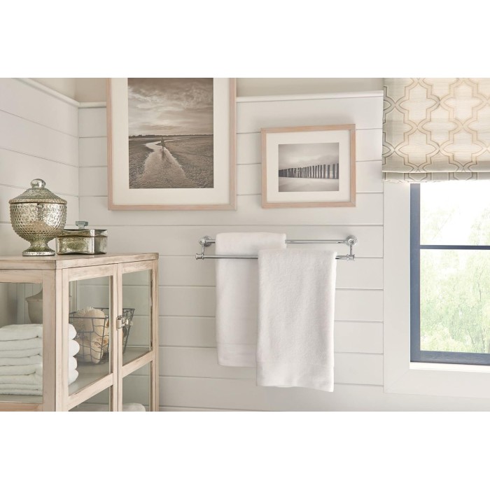 Chrome 24-Inch Bathroom Double -Towel Bar