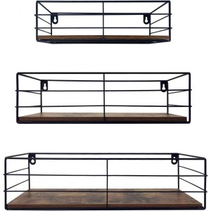 Floating Shelves Wall Mounted Set of 3, Hanging Storage Shelf