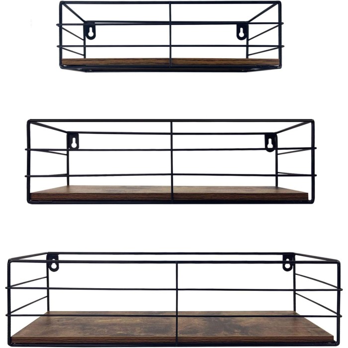 Floating Shelves Wall Mounted Set of 3, Hanging Storage Shelf