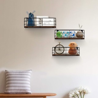 Floating Shelves Wall Mounted Set of 3, Hanging Storage Shelf