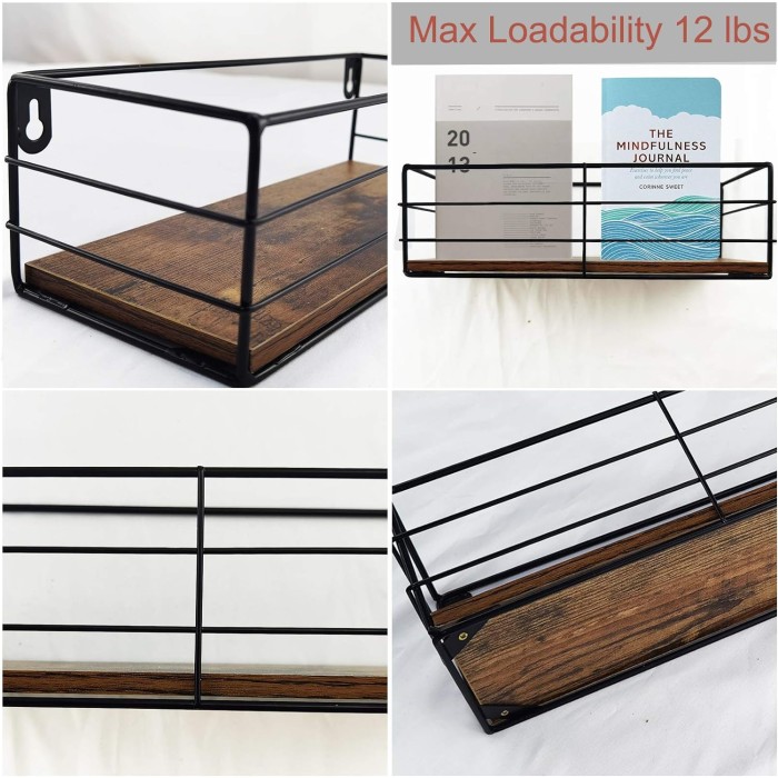 Floating Shelves Wall Mounted Set of 3, Hanging Storage Shelf