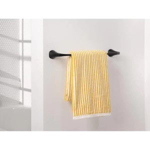Matte Black Bathroom Set: 18" Towel Bar, Towel Ring & Toilet Paper Holder Set