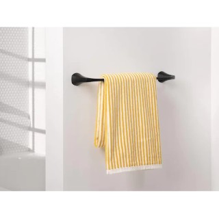 Matte Black Bathroom Set: 18" Towel Bar, Towel Ring & Toilet Paper Holder Set