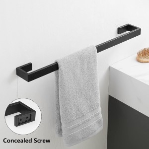 5 Piece Bathroom Hardware Accessories Set Stainless Steel Wall Mounted