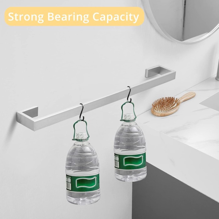 6 Piece Bathroom Hardware Accessories Set Stainless Steel Wall Mounted Brushed