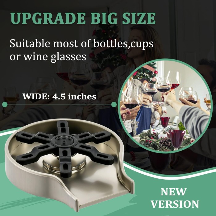 Upgrade Big Size Glass Rinser Washer Automatic Baby Bottle Cup Cleaner Bar Faucet Accessories Brushed By Yodel