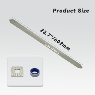 Shower Arm with Flange 24 Inches Ceiling Mount Square Straight Extender Extension Pipe Replacement