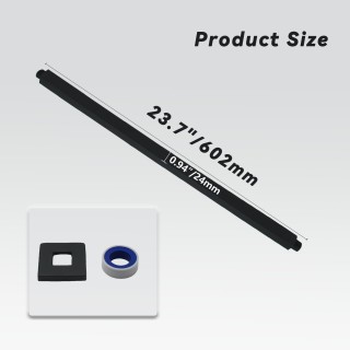 Shower Arm with Flange 24 Inches Ceiling Mount Square Straight Extender Extension Pipe Replacement