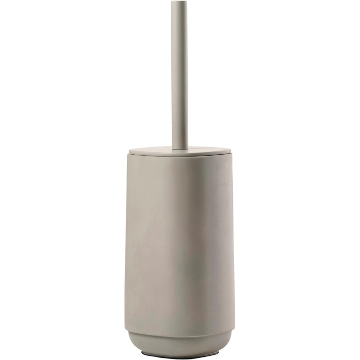 Ceramic Toilet Long Brush | with Brush Holder Soft Touch | Enhance Your Bathroom with a Chic and Practical Duo