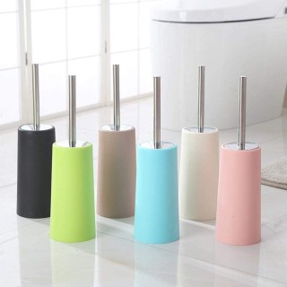 Toilet Brush and Holder Toilet Brush Holder Bathroom Cleaning Tool Stainless Handle Brushs Set Toilet Cleaning Dispenser Cleaner Accessories